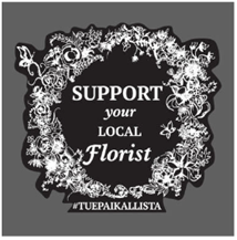 <div>Tavaramerkki numero 281913 SUPPORT your LOCAL Florist TUEPAIKALLISTA (kuvio)</div>