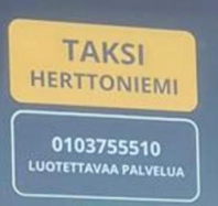 TAKSI HERTTONIEMI 0103755510 LUOTETTAVAA PALVELUA  tunnus